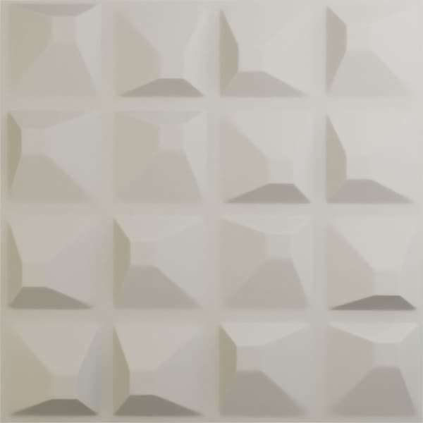 Ekena Millwork 19 5/8in. W x 19 5/8in. H Tristan EnduraWall Decorative 3D Wall Panel Covers 2.67 Sq. Ft. WP20X20TNGBW - main